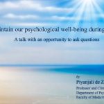 Lets Maintain our Psychological Wellbeing During these Times