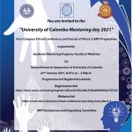 Virtual Conference and Launch of Phase 3 AMP Programme – University of Colombo Mentoring Day 2021 (22nd Jan 2021, 8.45 am-3.00 pm)