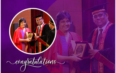 Vice Chancellor’s award for research excellence 2020 – Prof. Deepika Fernando, Department of Parasitology, Faculty of Medicine, University of Colombo