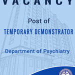 POST OF TEMPORARY DEMONSTRATOR – Department of Psychiatry