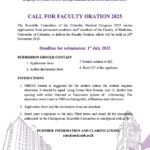 Call for Oration – CMC 2025