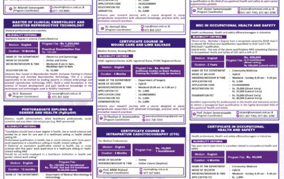 Deadline Extended – Call for Applications – Postgraduate and Continuing Professional Development Courses – 1st Intake 2026