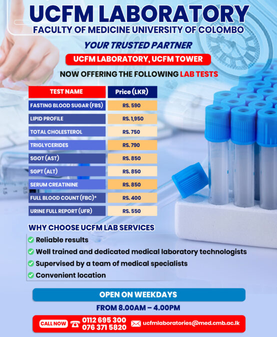 UCFM Laboratory Services — Now Open for University Staff & the General Public