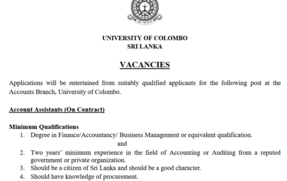 Account Assistants (On Contract)