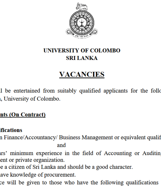 Account Assistants (On Contract)
