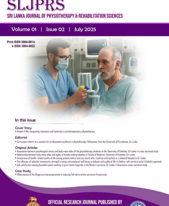 The second Issue of Volume 1 of the Sri Lanka Journal of Physiotherapy and Rehabilitation Sciences (SLJPRS)