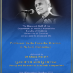 Professor Carlo Fonseka Oration in Medical Humanities