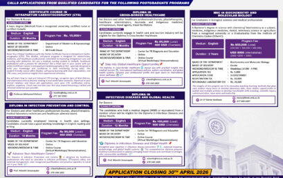 Call for Applications – Postgraduate and Continuing Professional Development Courses – 2nd Intake 2026