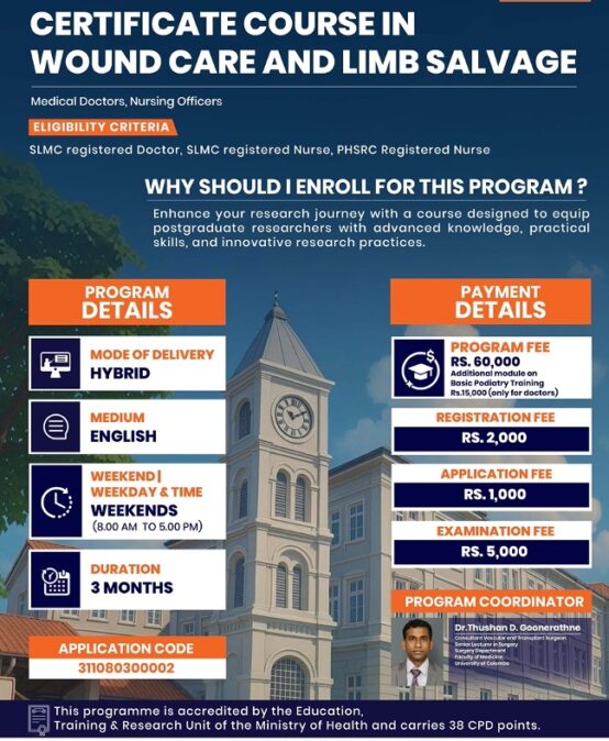Calling Applications for Certificate Course in Wound Care & Limb Salvage – 2026 (1st Intake)