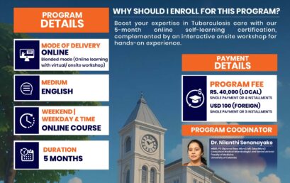 Applications for the 2026 intake is now open –  Certificate Course in Tuberculosis