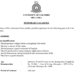 Post of Temporary Project Assistants on contract basis for IQAC