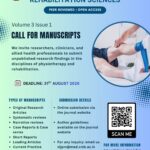 Call for Manuscripts – Sri Lanka Journal of Physiotherapy and Rehabilitation Sciences