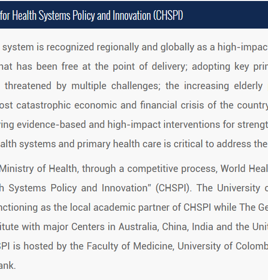 The Center for Health Systems Policy and Innovation was ceremoniously opened