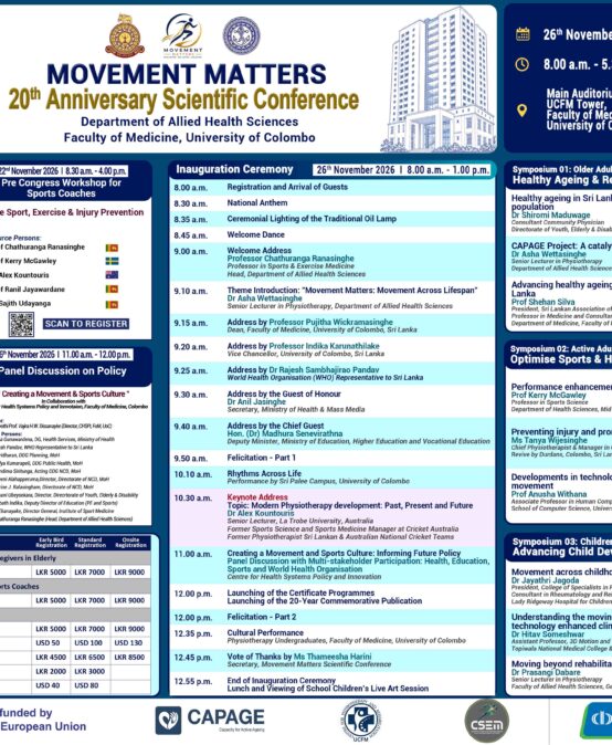 20th Anniversary Scientific Conference – Department of Allied Health Sciences