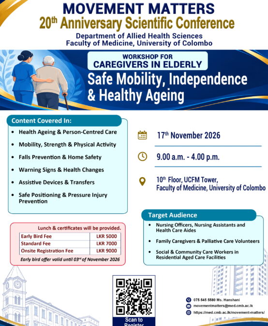 Workshop for Caregivers in Elderly
