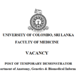 VACANCY Department of Anatomy, Genetics & Biomedical Informatics –  Post of Temporary Demonstrator